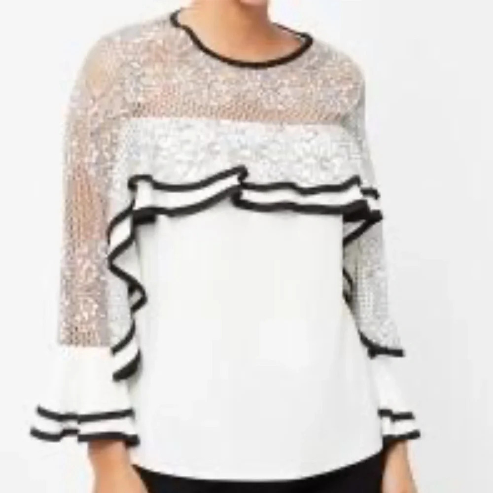 Sachin+Babi lace blouse size S